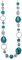 Bulinlin Damen Lange Perlenkette Statement Boho Silber Metallkette Hochzeitstag Modeschmuck Geschenke Pullover Halskette für Frauen（Sea green）