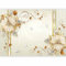 murando Papier peint intissé Motif oriental 100x70 cm Décoration Murale XXL Poster Tableaux Muraux Tapisserie Photo Trompe l'oeil Fleurs Ornament Perles or beige n-B-0083-a-a