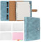 FYY Leder A5 Binder 6 Ring Binder Notizbuch - Nachfüllbares Notizbuch A5 Planer Binder mit Bindertaschen, A5 Trennblätter, A5 Nachfüllpapier, PU Leder Travel Binder Journal Cover Binder Blau Notebook