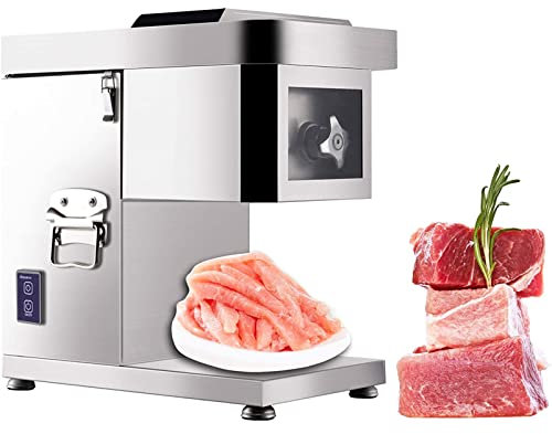 HSRG Cortadora De Carne Comercial, Cortadora De Carne Eléctrica Profesional De Acero Inoxidable, Cortadora De Verduras Frescas, para Picadora De Carne De Alimentos De Frutas 550 LB/h