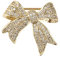 Elegante Brosche in Gold- und Silberfarbe für Damen, Mode, Zirkonia, Schleife, Knoten, Broschen, Schmuck, Gold
