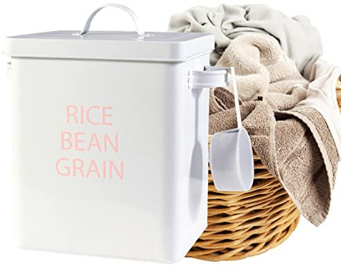 Limitoll 6L Pulver Wäsche Pulver Boxen Aufbewahrung Müsli Spender Aufbewahrungsbox Küche Lebensmittel Getreide Reis Behälter Waschpulver Eimer