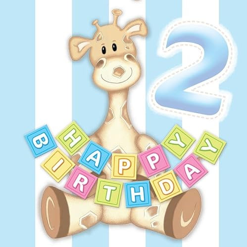 2. Geburtstag Junge Giraffe 16 Servietten Partygeschirr Partydeko hellblau Partyartikel Kindergeburtstag