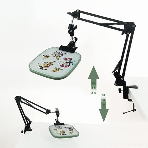 Handstickerei-Ständer, zusammenklappbar, Kreuzstich-Ständer, Stickrahmen-Halter, 360 Grad drehbarer Stickhalter, Stickrahmen-Ständer, geeignet für Stickrahmen (schwarz)