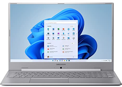 MEDION E17201 43,9 cm (17,3 Zoll) Full HD Notebook (Intel Pentium Silver N4120, 4GB DDR4 RAM, 128GB M.2 SSD, HD Webcam, Akku Schnellladefunktion, Windows 10 Home)