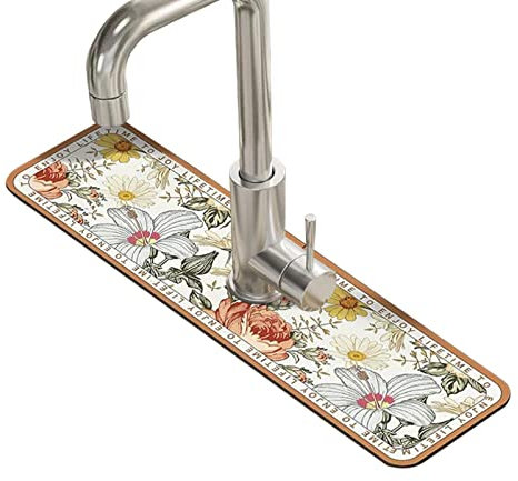 Tropfschutz für Wasserhahn, Spritzschutz für Küchenspüle, Geschirrtrockner, Schutzmatte für Küche, Bad, Bar