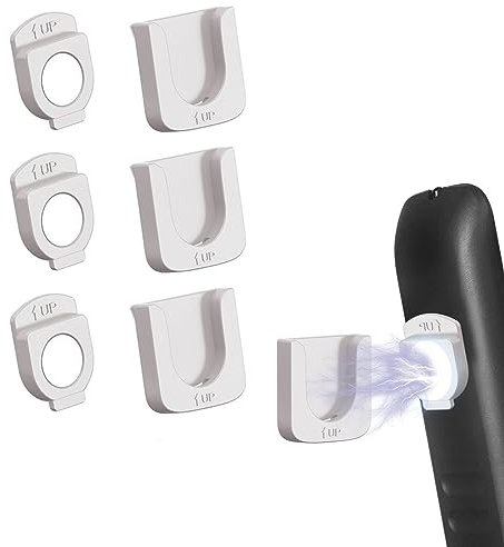 3 unidades mejorado, fuerte soporte magnético para mando a distancia, mando a distancia soporte de pared, organizador con mando a distancia para el hogar, el lugar de trabajo y la escuela (White)