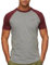 Superdry Herren Essential Logo Baseball Tshirt Unterhemd, Grau/Rot (Grey Marl/Vintage Red Marl), XL
