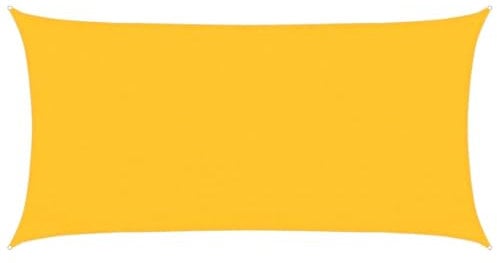 vidaXL Voile d'Ombrage Protection Voile Solaire Voile de Parasol Anti UV Jardin Patio Terrasse Balcon Extérieur 160 g/m² Jaune 3x6 m PEHD