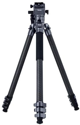 Rollei Easy Traveler Video XL - Treppiede in carbonio – 6 kg, costruzione stabile, ultraleggero, compatto, funzione di bloccaggio senza sforzo