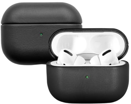 Woodcessories - Leder Case kompatibel mit Airpods Hülle Pro - Nachhaltig aus Aloe Vera Pflanzen