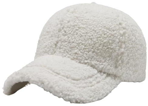 Frauen Lamm Wollhut Solid Winter Baseball Cap Warm Warm Teddy Fleece Baseballhut Outdoor Caps