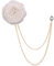 YOUNAFEN Broches de mariage en tissu fait à la main en forme de rose pour marié - Épinglette à gland - Chaîne pour homme - Accessoires de costume