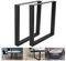 Lot de 2 Pieds de Table Métal Rectangulaires,Pieds de Meubles,Design Industriel,Pied Table Basse,Pied de Bureau,pour DIY Table Basse,Bureau Moderne,Table de Chevet,Table a Manger (A-60 * 72cm(Noir))
