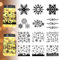 INFUNLY Set of 12 Christmas Snowflakes Mason Silhouettes Jar Stickers 3.9x3.5Inch Christmas Decals Elk Silhouette Cutouts for Jars Home Wall Windows Scrapbook Decoration Supplies DIY Crafts