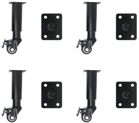 4 patas ajustables para muebles con ruedas giratorias, patas de apoyo resistentes para armario, sofá, mesa de café