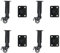 4 patas ajustables para muebles con ruedas giratorias, patas de apoyo resistentes para armario, sofá, mesa de café