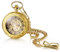 JewelryWe Taschenuhr Gold Automatik Uhr: Vintage Geschnitzte Blumenmuster Automatische Mechanische Kettenuhr Römische Ziffern Skelett Uhr mit Kette Taillenkette Geschenk für Herren Damen
