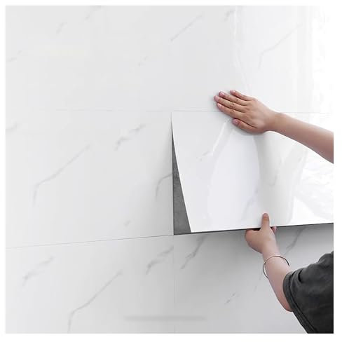 Panneaux muraux de douche, carreaux muraux auto-adhésifs, panneaux de plafond faciles à installer/découper, feuille de PVC(30pcs-30x60cm)