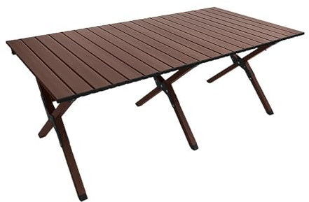 Outdoor-Klapptisch, tragbar, leicht, Aluminium-Tischplatte für Esszimmer, Picknick, Camping, Strand, Wandern, Angeln, Xiangshan, Ulme, Holzmaserung, Tischplatte, 115,8 cm