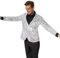 dressforfun Glitzer Pailletten Blazer, Sakko, Kostüm Herren, Faschingskostüme Männer, Karneval, Kostüme für Erwachsene, 80er Jahre Outfit, Discokugel, Gruppenkostüm Erwachsene - Silber, L