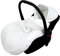 BabyLux Fußsack 90cm für Babyschale, Kinderwagen & Buggy, Minky, ideal für Frühling, Sommer Herbst &, warm & weich Kinderfußsack (Musselin - Weiß)
