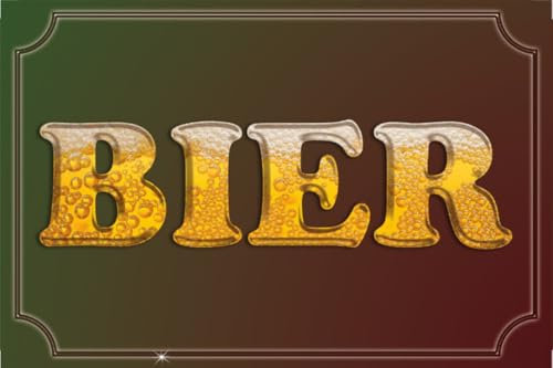 mrdeco Holzschild 30x40cm Bier Hinweisschild Sprüche Holz Schild