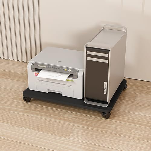 Genérico Soporte para Medios AV de 1 Nivel, Soporte para Rack de Audio con Ruedas, Soporte de TV de Esquina, Soporte de Entretenimiento para componentes AV pequeños, Rack de Audio Moderno, Soporte pa