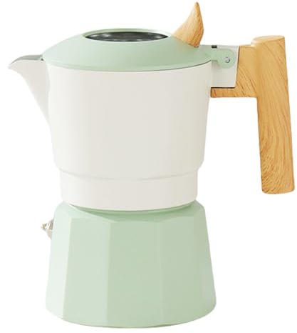 Mafagwre Stovetop Coffee Maker, Italian Espresso Coffee Maker, Moka Pot, 3 Cup Aluminium Italian Espresso Maker, Double Valve Mocha Pot, 3 Cup Moka Pot, Aluminium Coffee Percolator With Gasket (B)