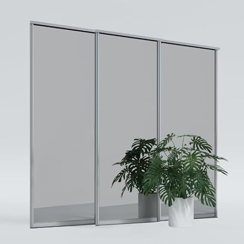 KOLM Schiebetüren | 265x220 cm | Drei Spiegel | Sopot Silber Matt