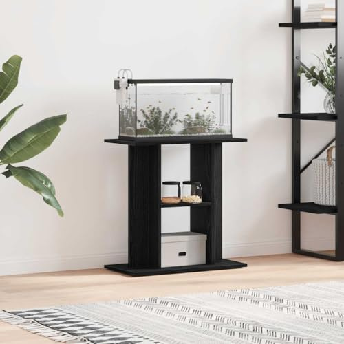 Support pour aquarium chêne noir 60x30x60 cm bois d'ingénierie ,Articles pour animaux , Articles pour animaux de compagnie , Accessoires pour poissons , Supports pour aquariums, Noir (Poids 9.15KG)