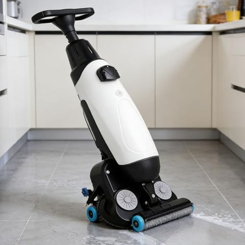 Drmoxin Autolaveuse Professionnelle, laveuse-sécheuse électrique 3 en 1 Manuelle, capacité de 13 000 pi²/h pour carrelage, parquet et Moquette, idéale pour la Maison, Le Bureau et l'hôtellerie White