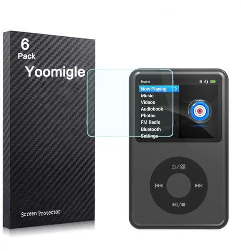 Yoomigle 6 Pièces Protection Écran pour innioasis Y1 Lecteur MP3 Protecteur d'écran Résistant aux Rayures Sans Bulles Doux Film Compatible avec innioasis Y1 2,4” MP3 Player