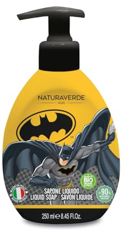 Naturaverde kids Batman sapone liquido - blue energy | Kinderseife mit grünem Tee-Extrakt, Bio-Handseife