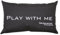 GAMEWAREZ Kissen Play with me für Wohn- und Schlafzimmer, Reisekissen, Made in Germany. Grau meliert mit angesagtem Gaming-Spruch