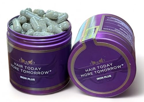 Iron Supplement for Hair Growth and Hair Loss – All-Natural Hair Growth Vitamins to Increase Iron Levels – Pure, Vegan-Friendly Iron Supplements for Stronger Hair