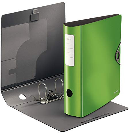Leitz Qualitätsordner, 180° aktiv solid breit (82mm | 5er Pack, hellgrün)
