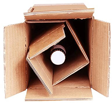 smiley pack Flaschenversandkarton Bier 0,5 Liter für 1 Flasche inklusive Einlage PTZ zertifiziert für Versand mit DHL DPD Bierflaschen Bierversandkarton Bierkarton Bierverpackung (520)