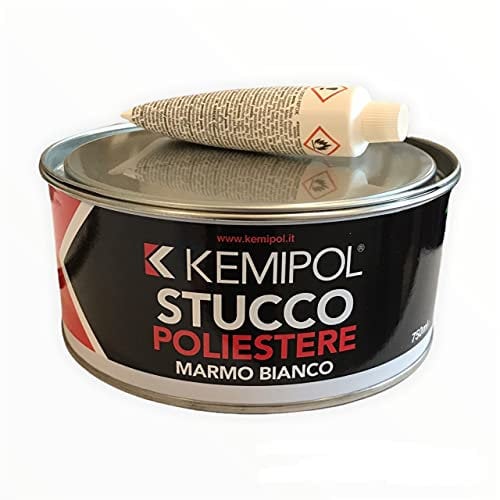 Stucco poliestere marmo bianco Kemipol 750 ml con induritore