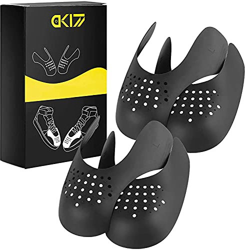 DK177 2 Pares Escudo de Zapatos, Protectores para Zapatillas de Deporte, Protector de Zapatos Antiarrugas, Prevenga Hendidura y Pliegue del Calzado Deportivo, para Mujeres 35-40 - Negro