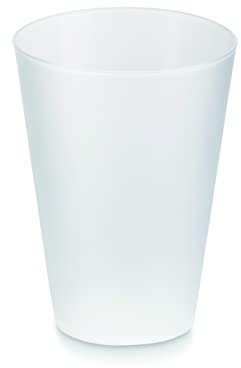 noTrash2003 Super Sparsets aus gefrosteten Trinkbechern Wassergläsern Partybechern Bierbecher Stabil aus PP in Weiss mit 300 mL Inhalt in verschiedenen Mengen (100)
