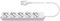 ECI ELETTROFORNITURE VIMAR Presa multipla CIABATTA 5 universale+cavo bianco - 01294.CC.B
