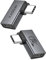 XAOSUN USB C Winkel Adapter (2 Stück),240W 40Gbps USB C Winkelstecker 90 Grad Schnellladen,Thunderbolt 4/3 Adapter Kompatibel mit iPhone 16/15 Pro Max,MacBook Pro,Steam Deck,Tablet,Laptop,Switch