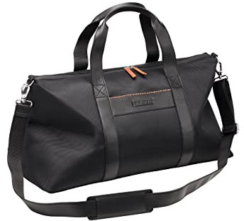 DAVIDOFF Home Run Weekender Schwarz – kleine Reisetasche aus veganem Material – hochwertige Herren Tasche mit praktischem Schultertragegurt