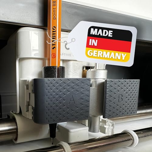LADSPRINT® Adapter Stiftehalter passend für Cricut Maker, Maker3, Maker4, Explore 1-3 und Air 1-2 | Made in Germany | 100% Passgenau | Stift-Adapter | Passend für Stabilo 0.4 Point88+68
