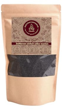 Aromatischer Kerzensand mit Duft 400g inkl. 3 Dochte Aromasand Duftgranulat aus Wachs Raumduft (Kashmir)