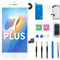 Ersatzbildschirm für iPhone 7 Plus, mit Home-Taste, weiß, LCD, 3D-Touch, 14 cm (5.5 Zoll) Display, Digitizer, Ohr-Lautsprecher, Vollmontage, Glas-Frontkamera-Sensor, 7 Plus, A1784, A1785