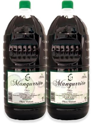 Pack 2 Vino Pitarra Embocado Extremeño Mangurrito 2 litros Gourmet Corazón Extremeño