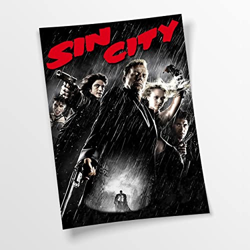 Poster (Baumwolle) Sin City, Film - Bruce Willis, Jessica Alba, Klein bis XXL, Inneneinrichtung - Wohnzimmer - Wohnung, Dekoration