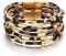 aesdox Leder Wrap Armbänder für Frauen, Boho Leopard mehrschichtige Kristallperlen Manschette Armband Schmuck Geschenk